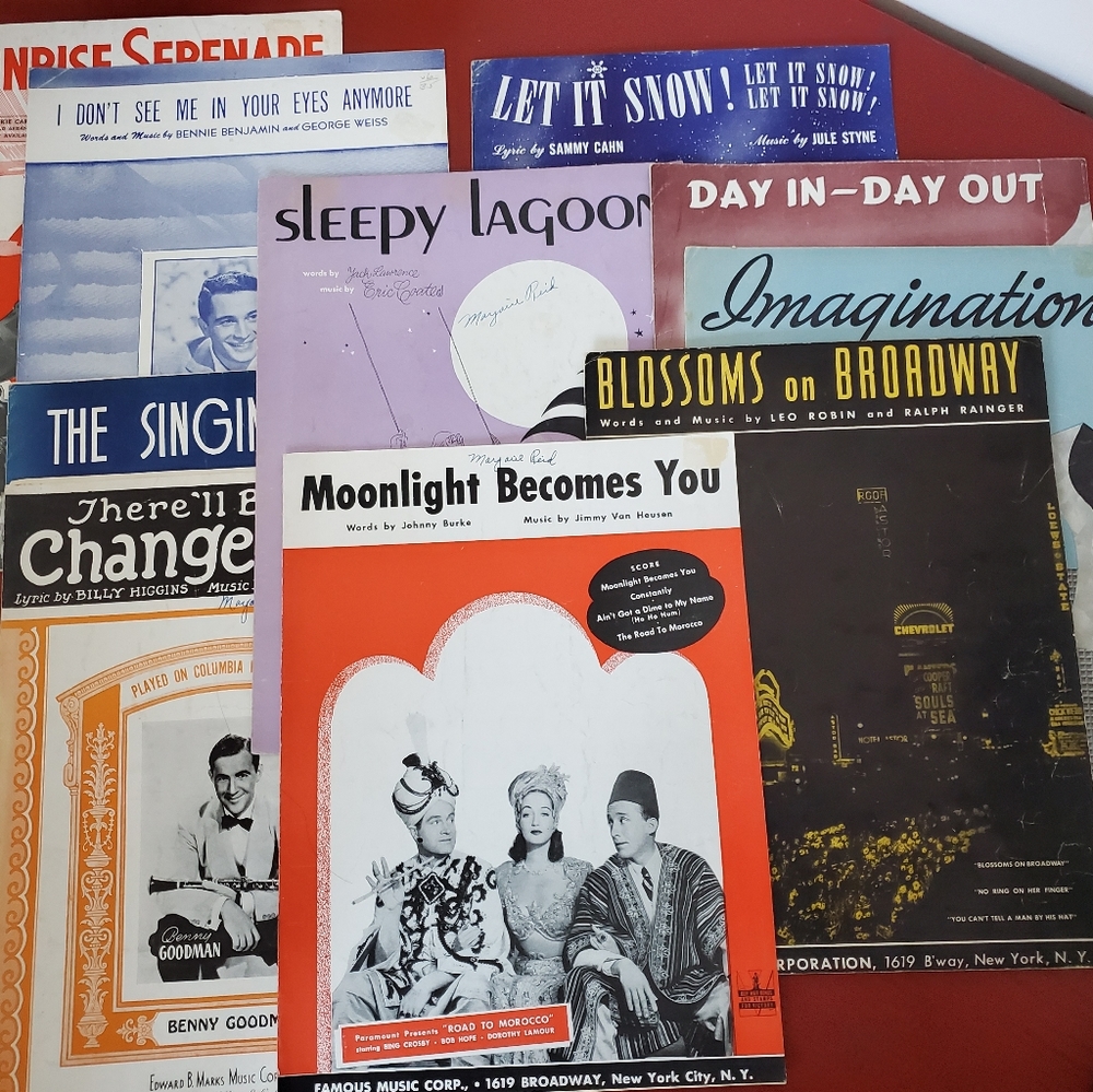 10 sheet music from the 20s,30s,and 40s.
